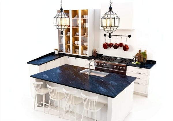 Formica Black Painted Marble Laminate Sheet Countertop-1