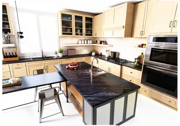 Formica Black Painted Marble Laminate Sheet Countertop-3