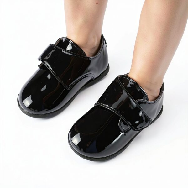 Baby Oxford Shoes Patent Leather Anti Slip Design Unisex-3