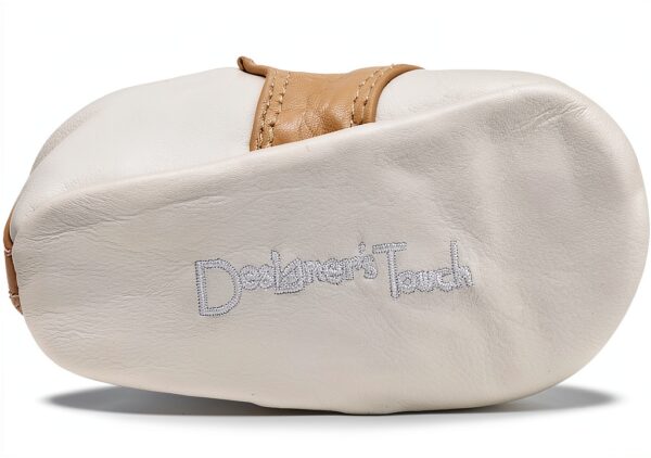 Baby Deer Infant Oxfords Soft Sole Lace Up White Tan-3