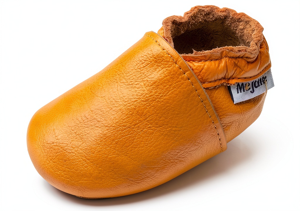 Mejale Baby Girls Suede Leather Shoes being worn by toddler walking on indoor carpet