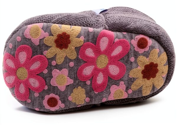 Beeliss Baby Girls Cotton Slippers Soft Sole Adjustable-3