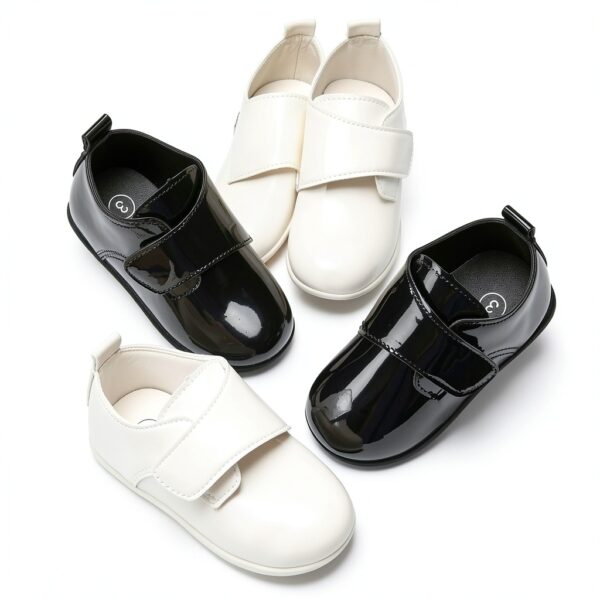 Baby Oxford Shoes Patent Leather Anti Slip Design Unisex-4