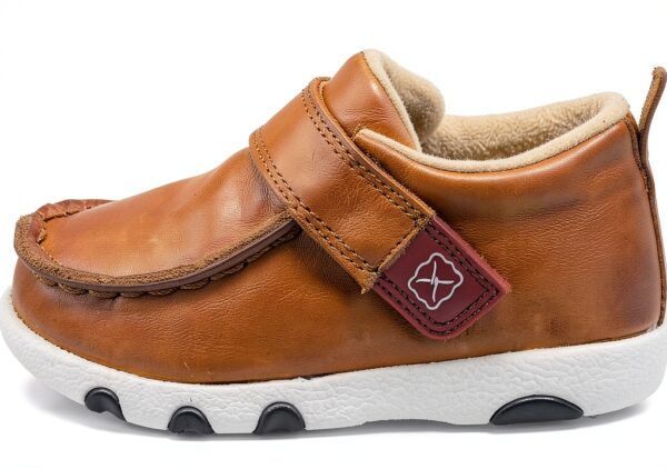 Twisted X Leather Sneakers Baby Unisex Hook Loop Closure-1