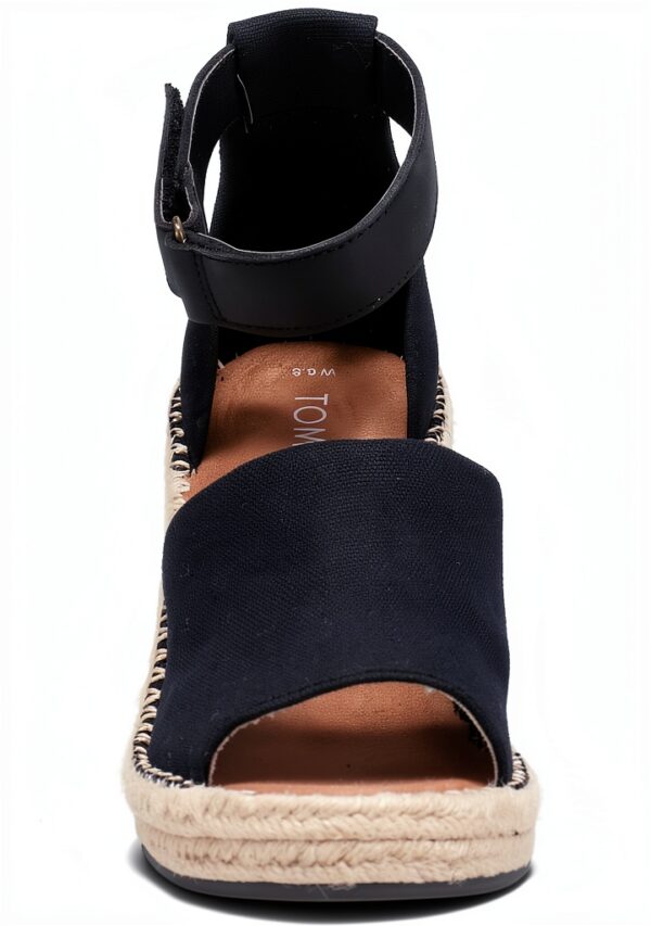 TOMS Marisol Womens Leather Ankle Strap Wedge Sandals-2