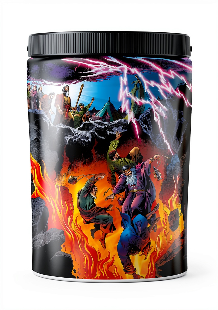 Moses graphic novel cover showing dramatic biblical scenes