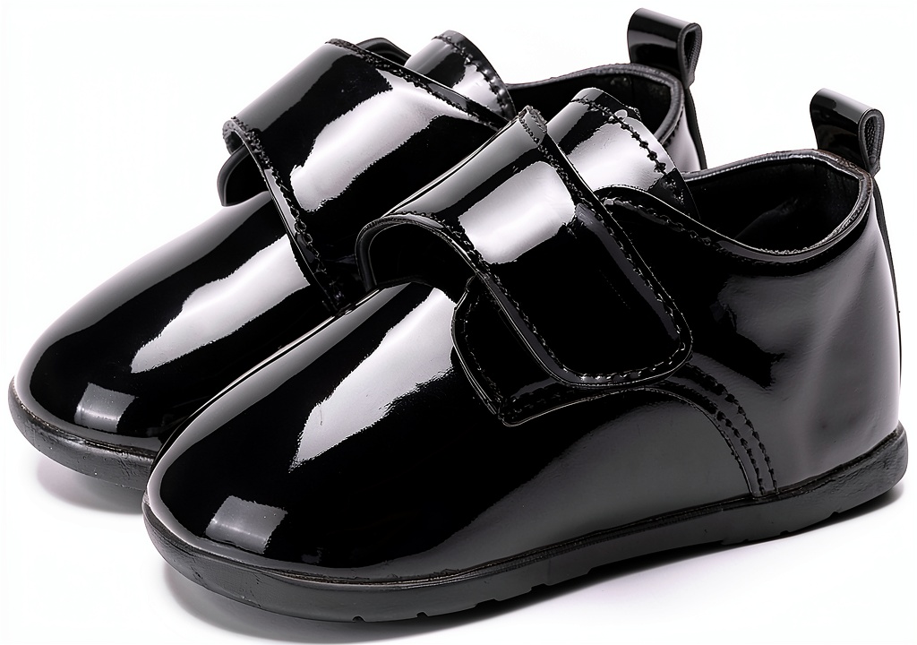 Baby wearing oxford shoes walking on grass showing anti-slip sole performance