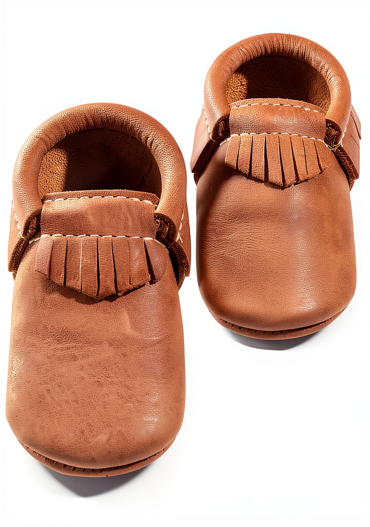 Baby girl wearing leather sole oxford flats while taking first steps on hardwood floor