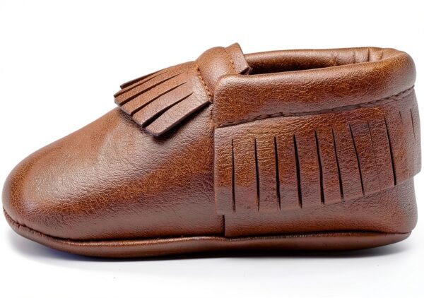 DELEBAO Baby Moccasins Soft Leather Tassel Design Boys Shoes-3