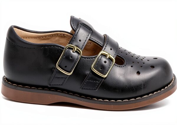 FootMates Kids Girls Black Oxford Shoe Custom Fit Arch-2