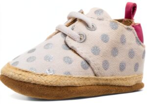 Robeez Baby Girls Oxford Flats Elastic Back Suede Soles-0