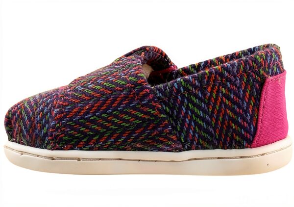 TOMS Baby Girls Slip On Shoes Multi Herringbone Shearling-2