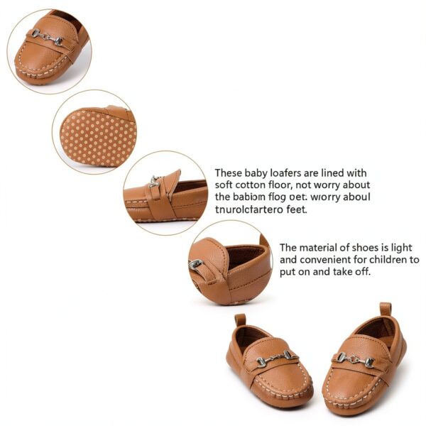 Aploxphy Baby Loafers Suede Leather Soft Sole Infant Shoes-4