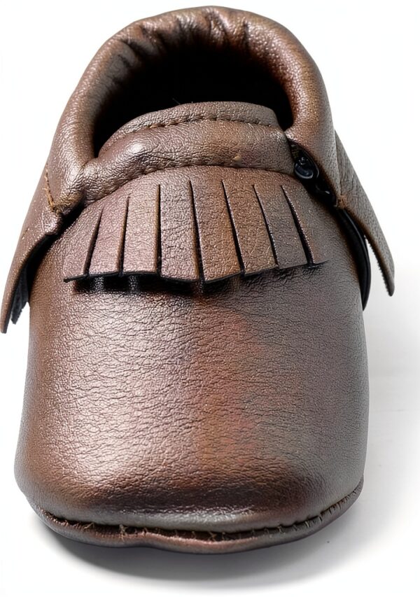 DELEBAO Baby Moccasins Soft Leather Tassel Design Boys Shoes-4