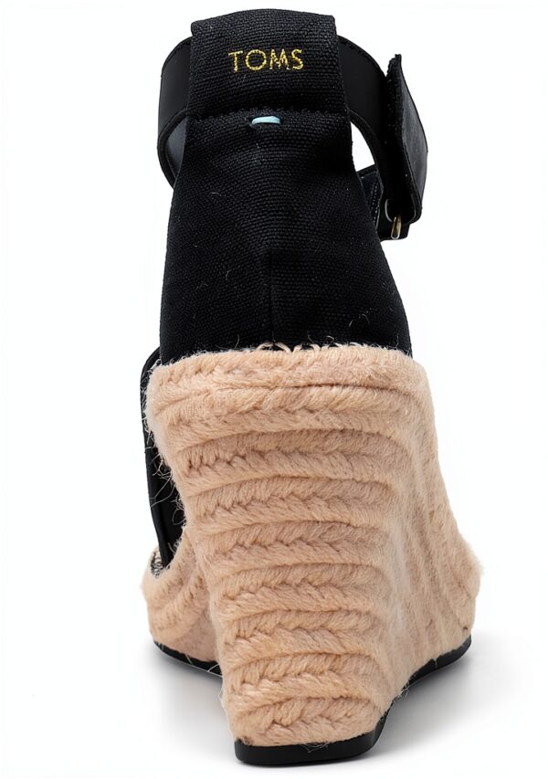 TOMS Marisol Womens Leather Ankle Strap Wedge Sandals-3