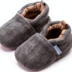 Beeliss Baby Girls Cotton Slippers Soft Sole Adjustable-0