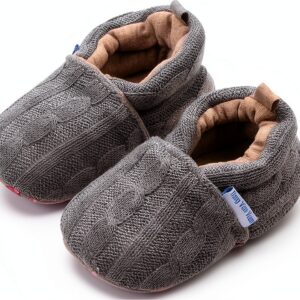 Beeliss Baby Girls Cotton Slippers Soft Sole Adjustable-0