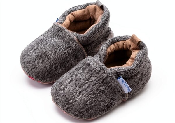 Beeliss Baby Girls Cotton Slippers Soft Sole Adjustable-0