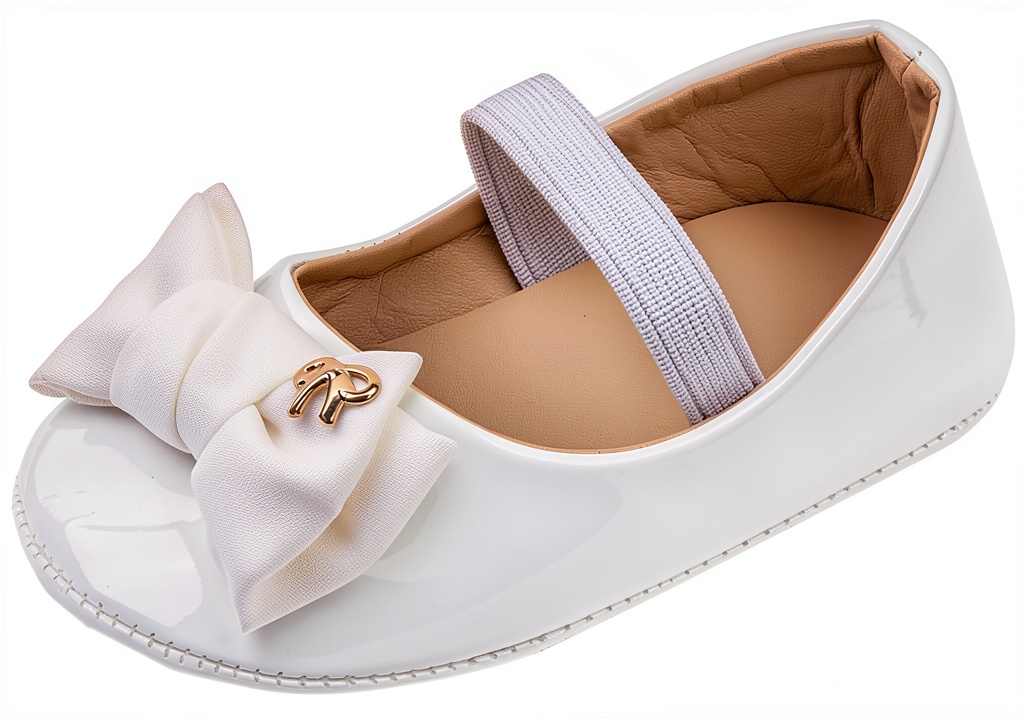 Installing Generic Baby Girls Mary Jane Shoes Pink White Black Infant on a wooden floor