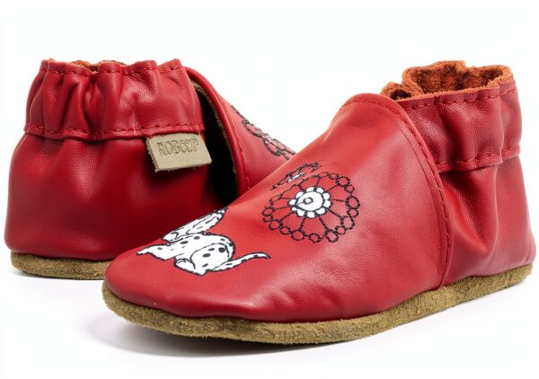 Robeez Baby Girls Soft Leather Non Slip Sole Shoes-6