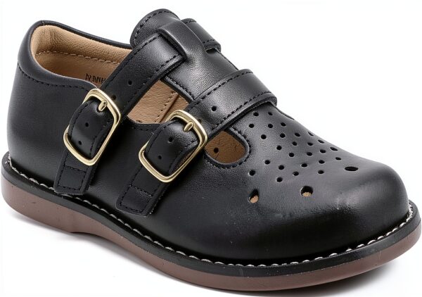 FootMates Kids Girls Black Oxford Shoe Custom Fit Arch-1