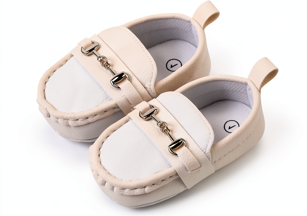 Aploxphy Baby Loafers being worn by toddler walking on grass showing flexibility