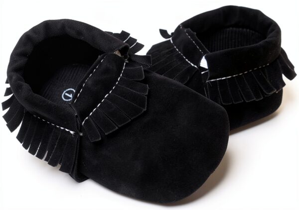 Baby Moccasins Soft Leather Tassel Shoes Infant Toddler-3