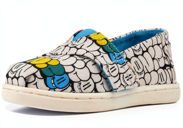 TOMS Kids White Toddler Shoes Girls Casual Rubber Sole-0