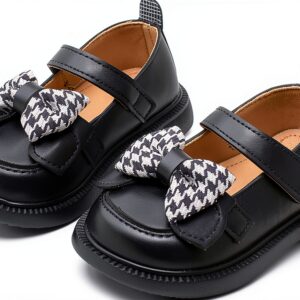 Generic Girls Mary Jane Shoes Black White Pink Infant Dress-0