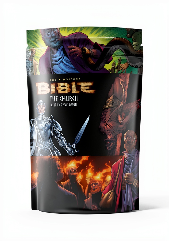 Kingstone Bible graphic novel open on a tablet