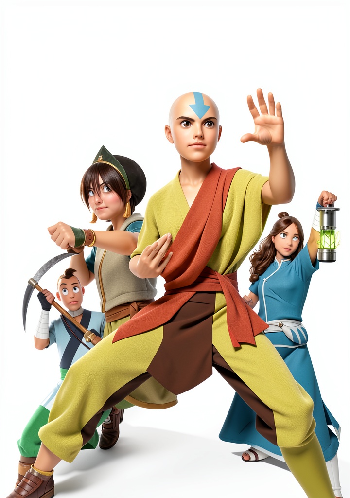Avatar The Last Airbender graphic novel cover showing characters in action