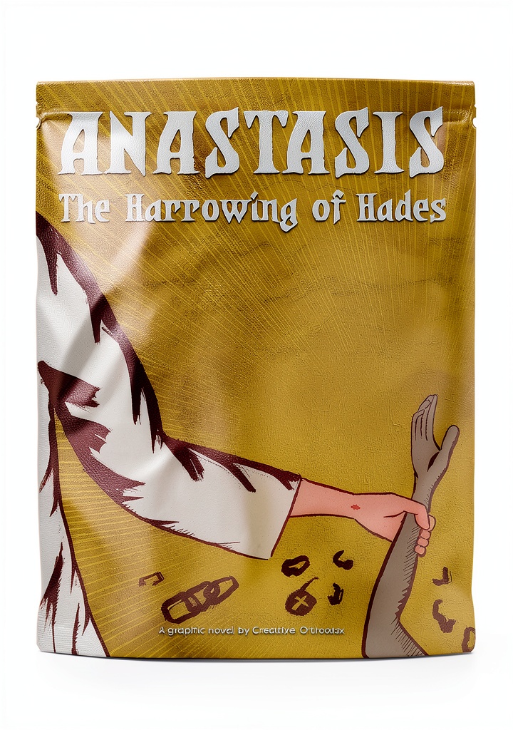 Creative Orthodox religious graphic novel cover showcasing spiritual themes