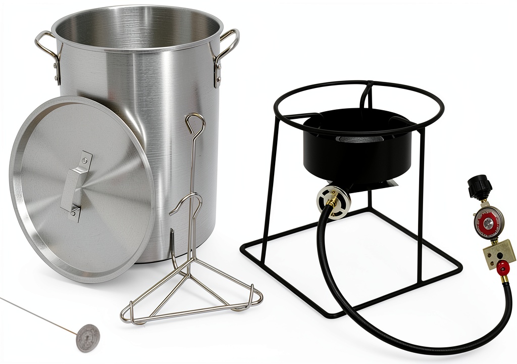 King Kooker outdoor cooker in use at a backyard gathering