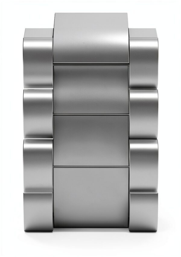 Stainless Steel Band Link Rings Men Women Jewelry-0