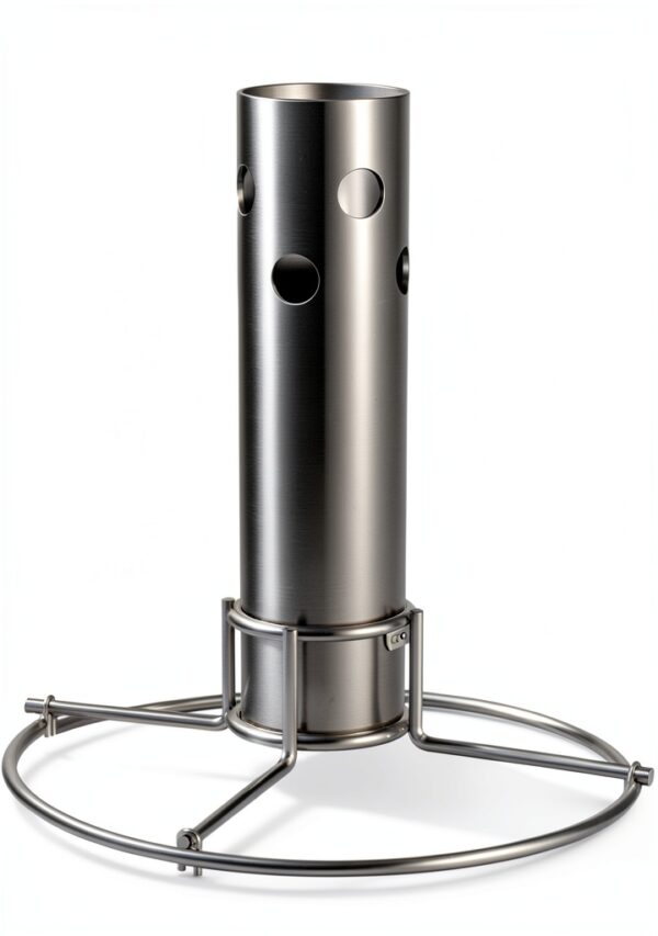 BBQ Future Steel Chicken Roaster Stand – 8 inch Upright Grill Holder-3