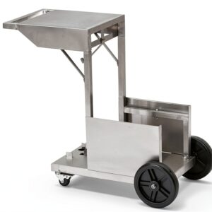 Bayou Classic Fryer Cart Stainless Steel with Side Shelf and Casters-0