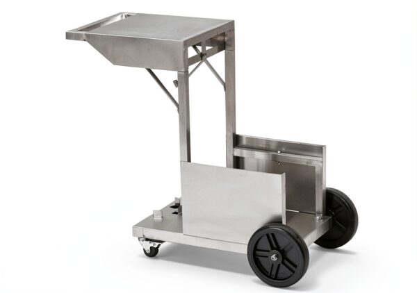 Bayou Classic Fryer Cart Stainless Steel with Side Shelf and Casters-0