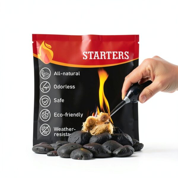 TRAZON Fire Starter Cubes for BBQ Campfire Grill 007 Model Long Burn-3
