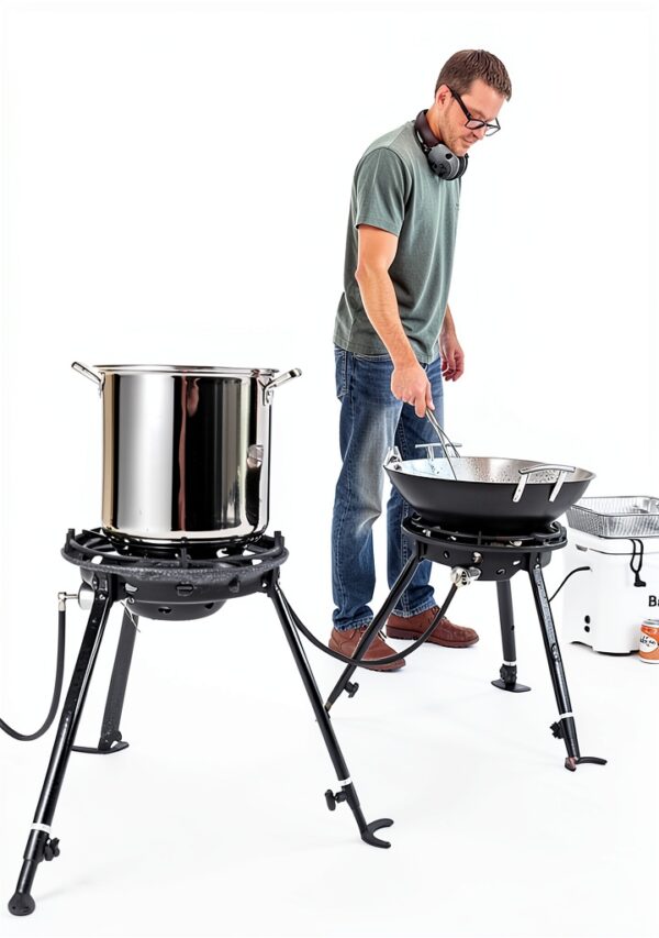 Propane Outdoor Burner Eastman Outdoors 65000 BTU Adjustable Legs-3