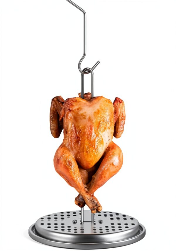 Turkey Fryer Stand SafBbcue Stainless Steel Polished 13x9.5 Inch Rack-0