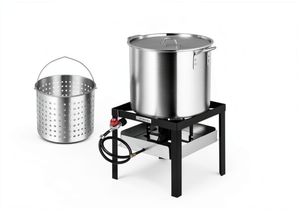 Seafood Boil Pot VIVOHOME Aluminum Outdoor Cooker 65 Qt-6