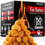 TRAZON Fire Starter Cubes for BBQ Campfire Grill 007 Model Long Burn-0