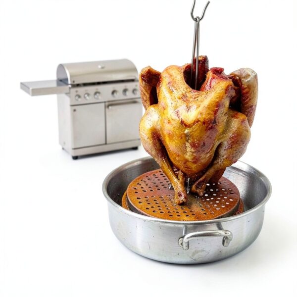 Turkey Fryer Stand SafBbcue Stainless Steel Polished 13x9.5 Inch Rack-4