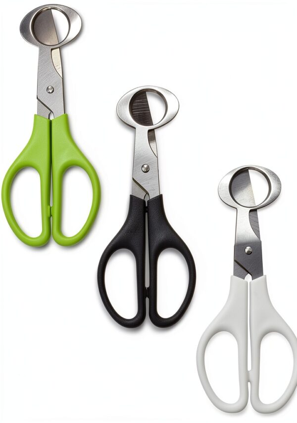 Quail Egg Cutter Scissors 12 pcs Steel XINMEIWEN Black/White/Grass-4
