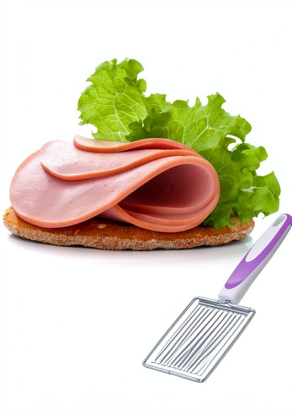 Luncheon Meat Cutter Tomotato Stainless Steel Slicer with TPR Handle-3