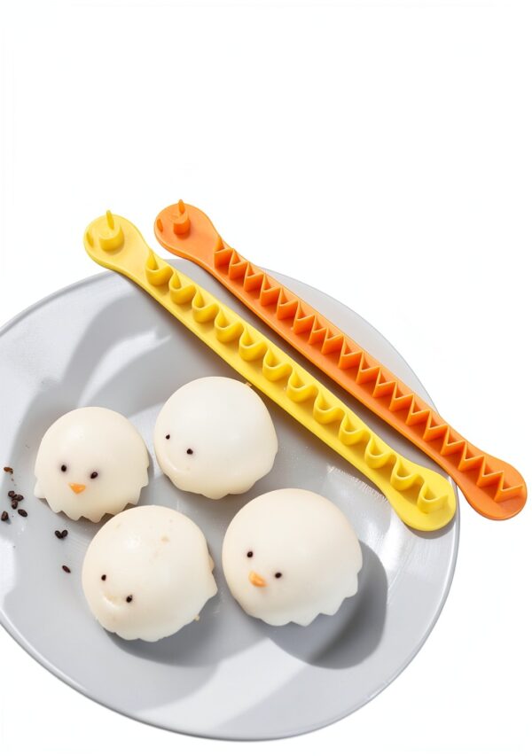 Egg Slicer MOANLMY 2‑Piece Triangular & Semi‑Circular Designs for Kids-1