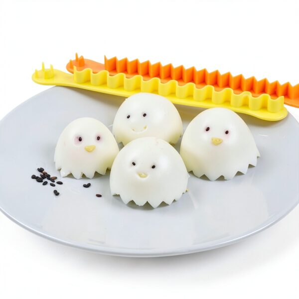 Egg Cutter 4 Pack Fancy Multi Functional Shaper Arvintas Yellow-3