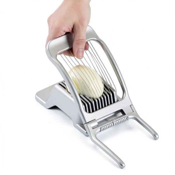 Aluminum Alloy Egg Slicer Multi Function QDQ0001 Silver Portable-5