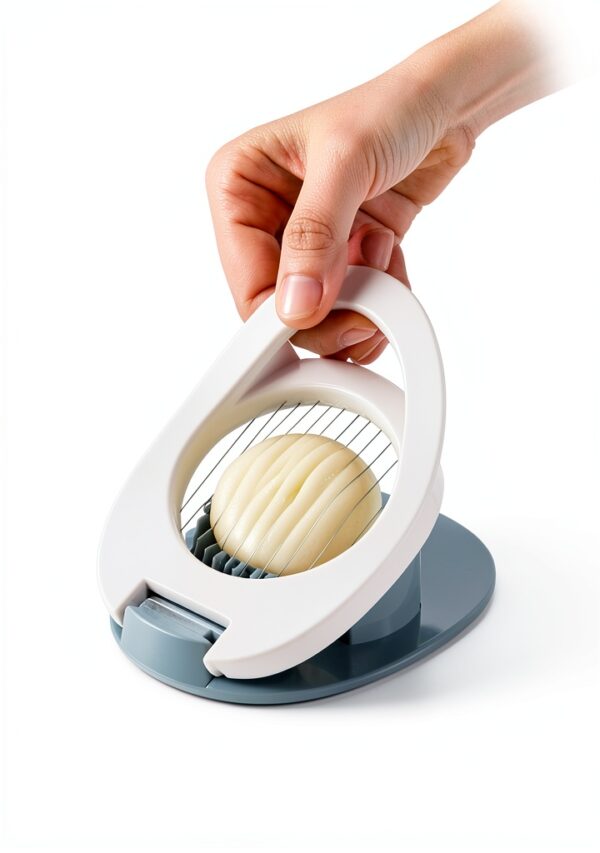 Egg Slicer & Dicer for Hard Boiled Eggs - Heavy Duty Cutter Dicer with Stainless Steel Wire, Cuts Strawberries, Kiwis & Soft Fruits Effortlessly - Easy-Clean Kitchen-4