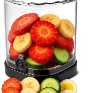 Strawberry Slicer Hendiy 8 Blade ABS Cup Black 1 Pack-0